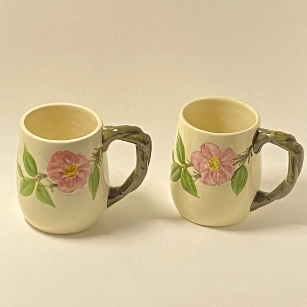 Set of 2 Franciscan Desert Rose Grand Mugs 4 1/4"
